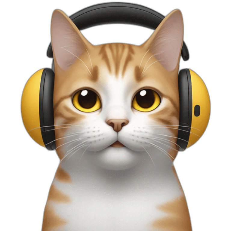 cat airpods max on head emoji