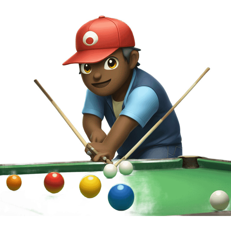 Pokemon playing pool emoji