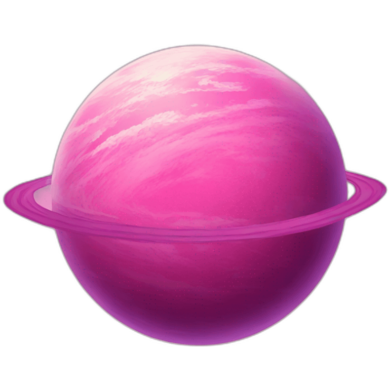 Pink planet emoji