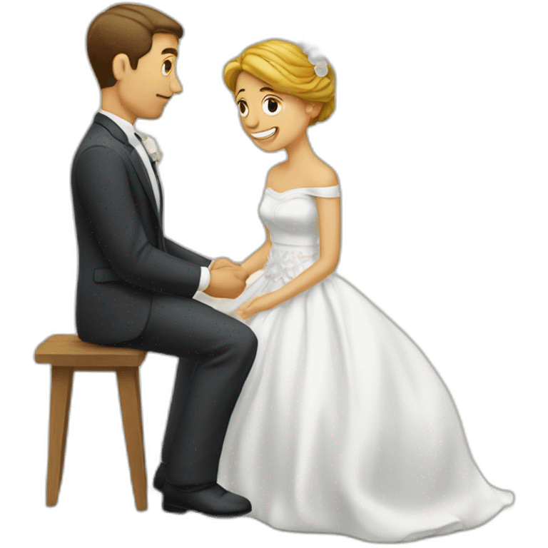 homme genoux a terre demande en mariage emoji