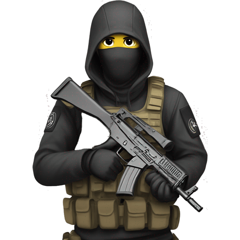 counter strike agent with have hand ak47 emoji