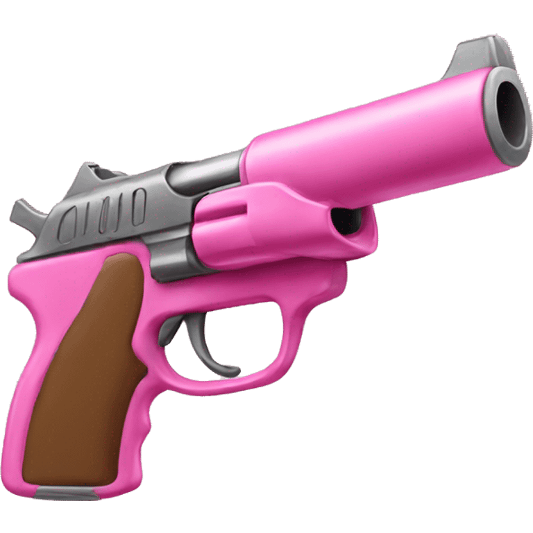 Pink gun with bow  emoji