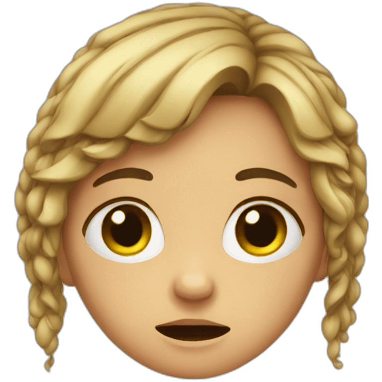 A crying girl emoji