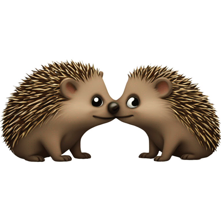 kissing hedgehogs emoji