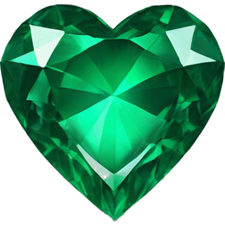 Heart shaped emerald diamond  emoji