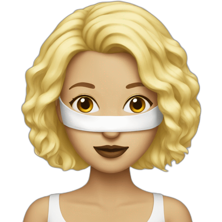 women with fox halvmask blonde emoji