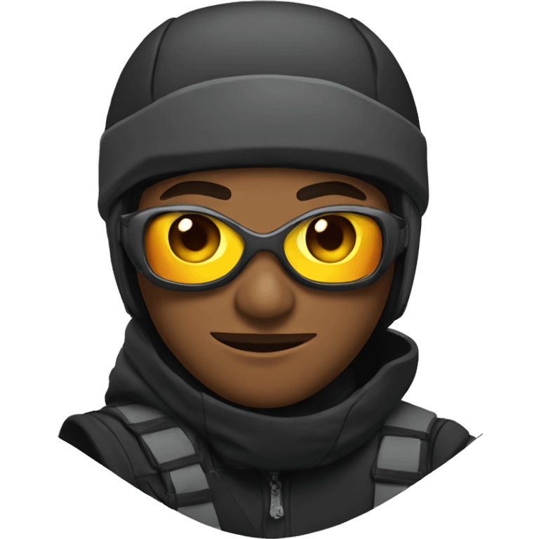 Snowboarding ninja emoji