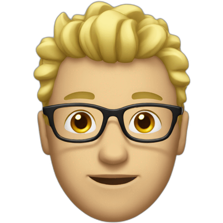 guy with glasses and blonde mohawk emoji