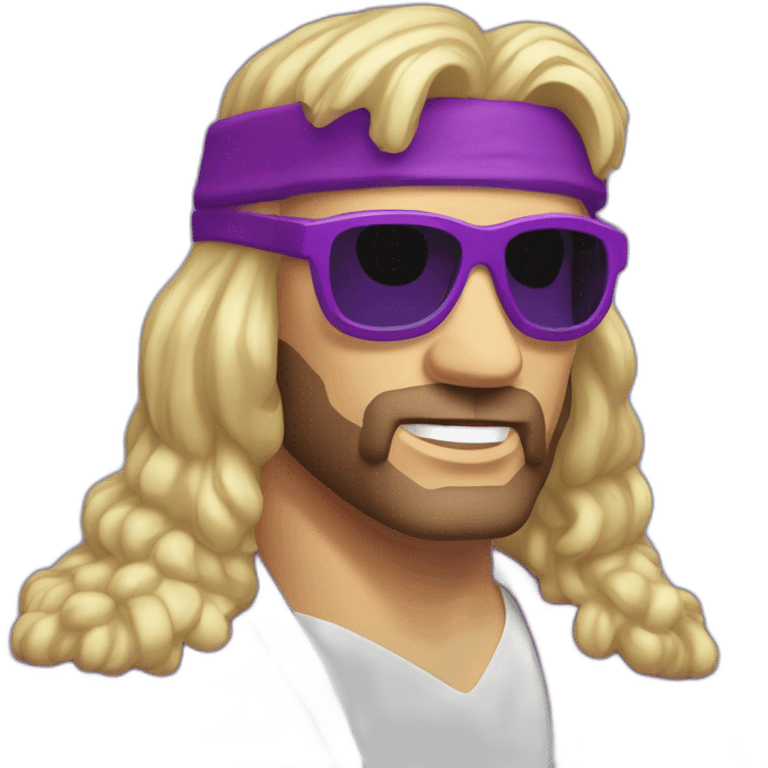 wwf macho man in his iconic purple glasses emoji