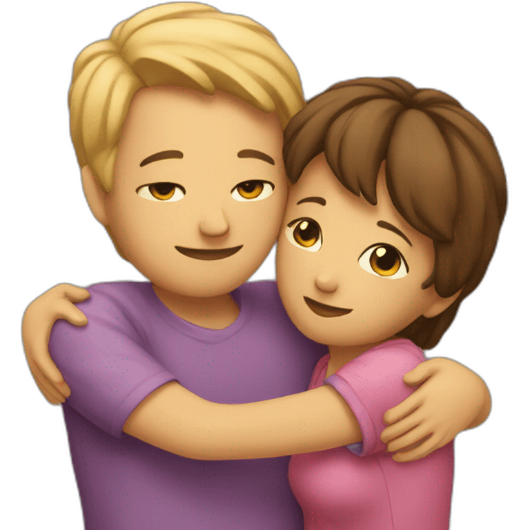 Couple cuddling  emoji