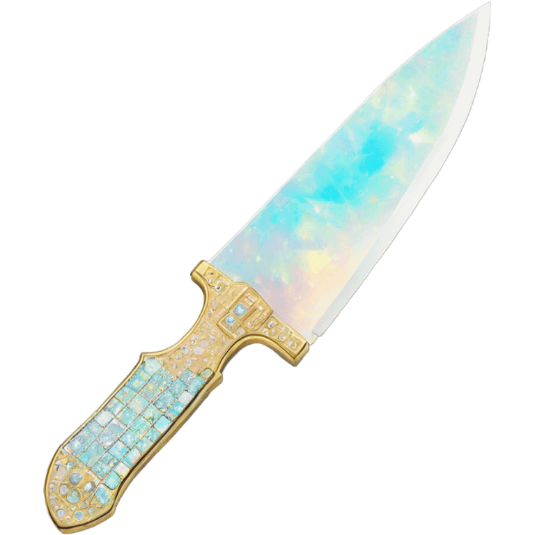 opal crystal rhinestone gold knife emoji