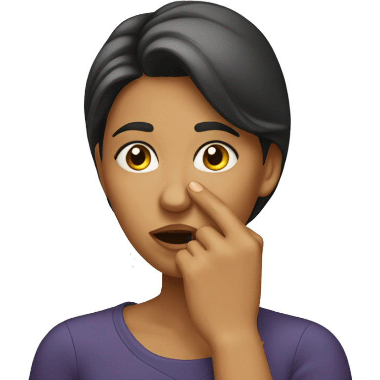 lady pinching her nose  emoji