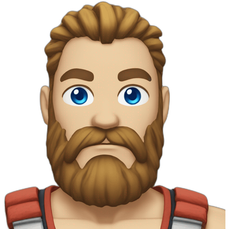 Street fighter blue eyes beard emoji