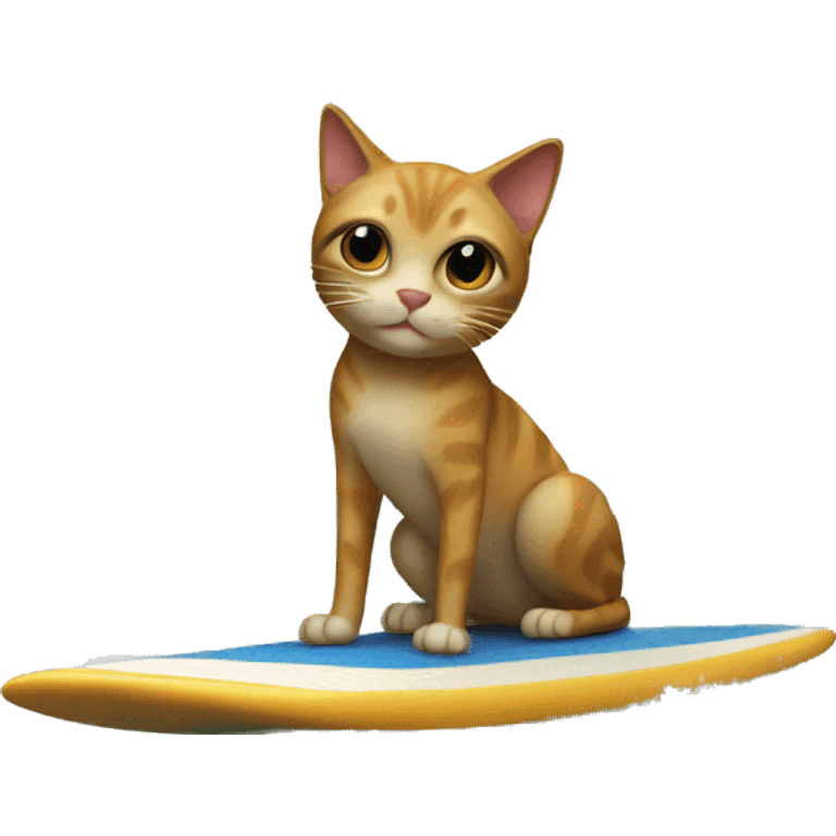 cat on surfboard emoji