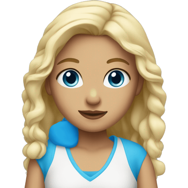 blonde girl blue eyes emoji