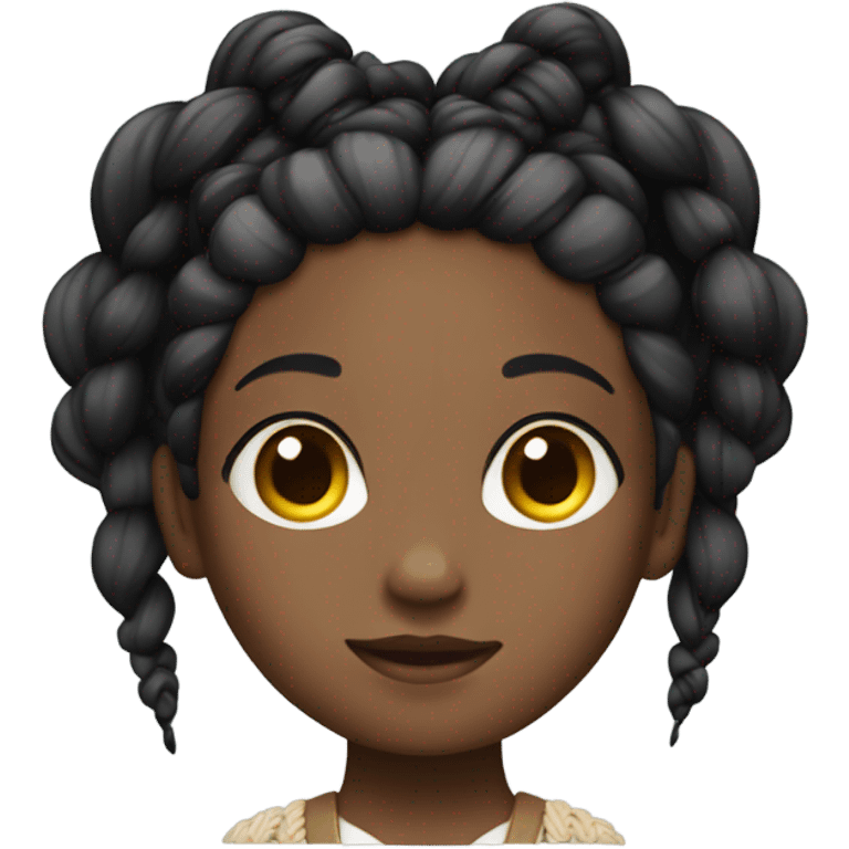 black girl with braids emoji