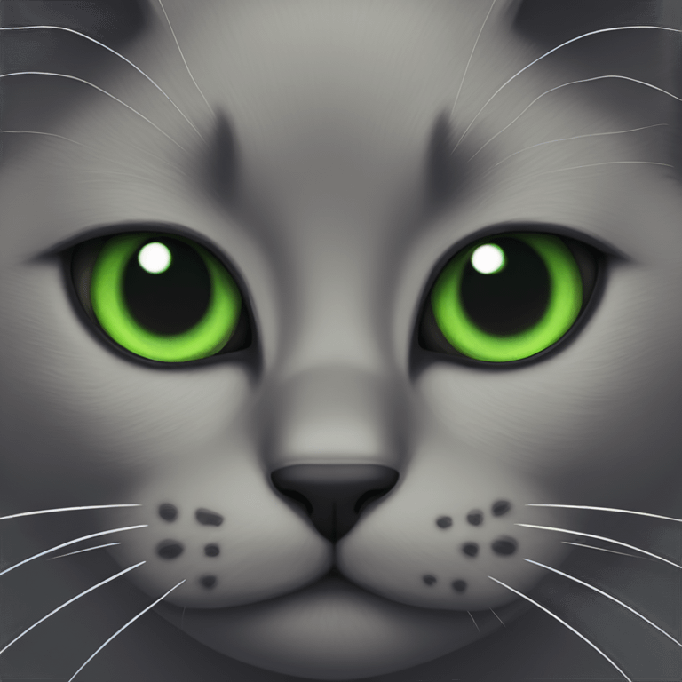 Black cat one green eye emoji