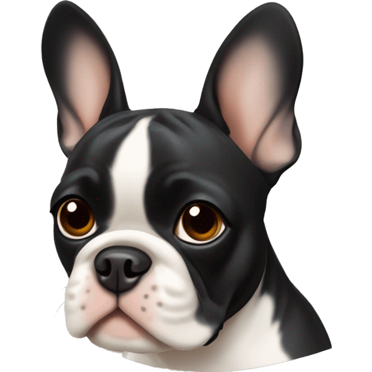 French bulldog black with tan points and brown eyes emoji