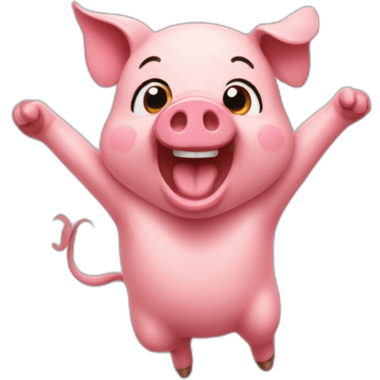 happy pig dance emoji