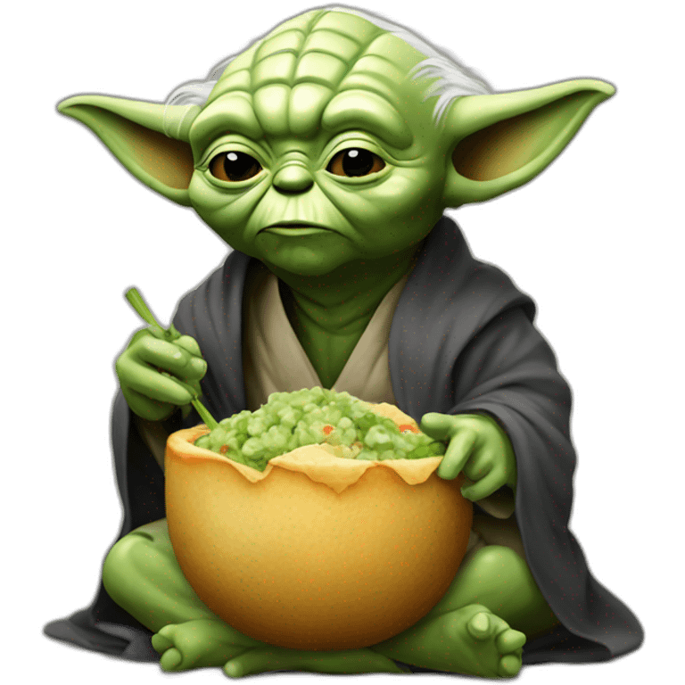 yoda eating trump emoji