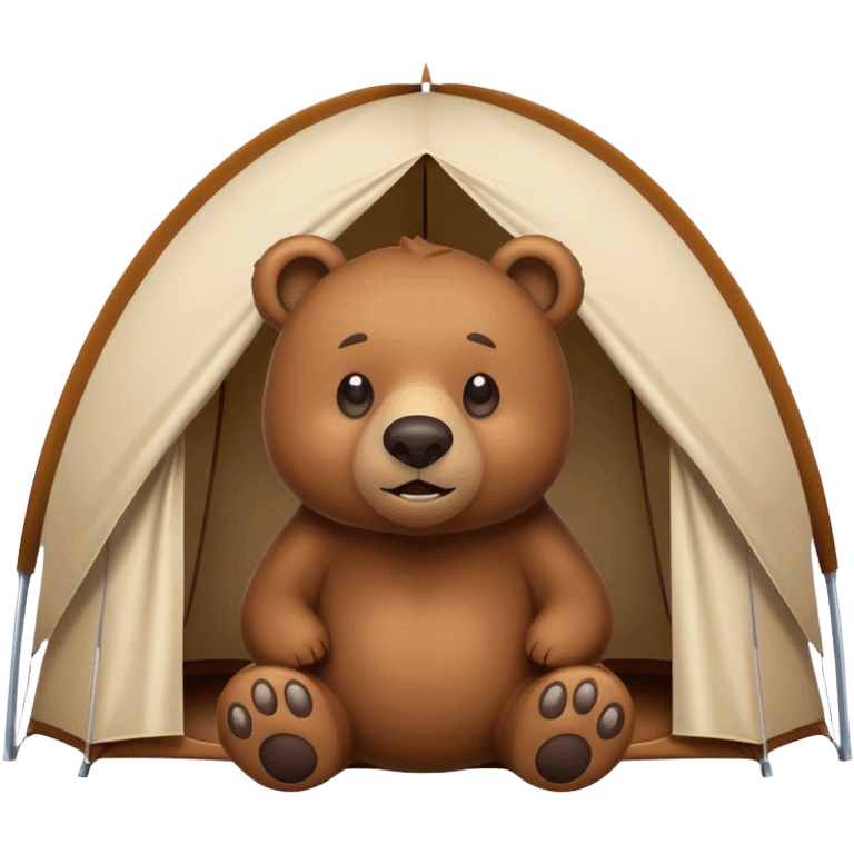 bear behind a tent emoji