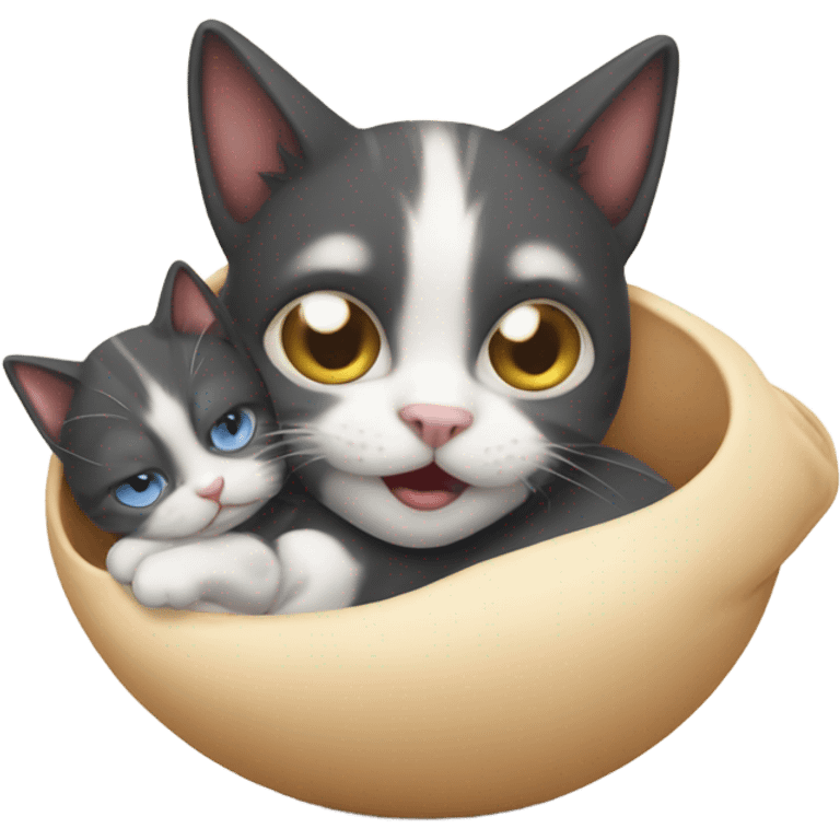 cat having a baby emoji