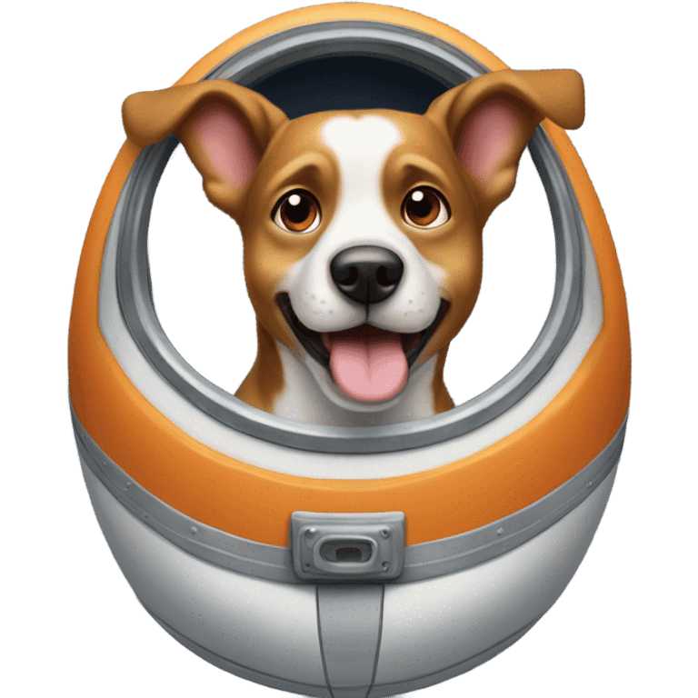 Dog in a rocket ship  emoji