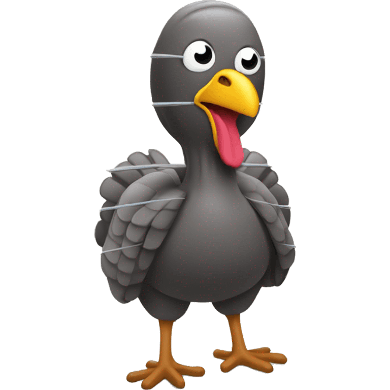 A turkey fencing  emoji