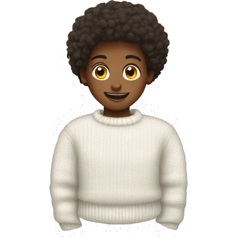 Cozy white sweater emoji