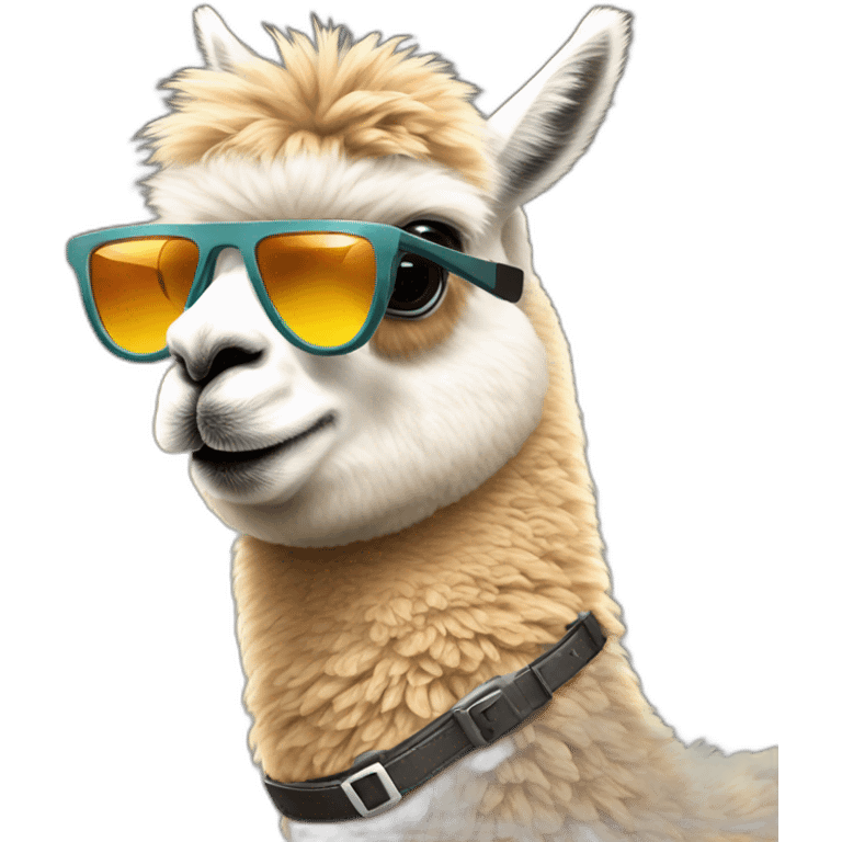 alpaca-with-sun-glass-on-a-rocket emoji