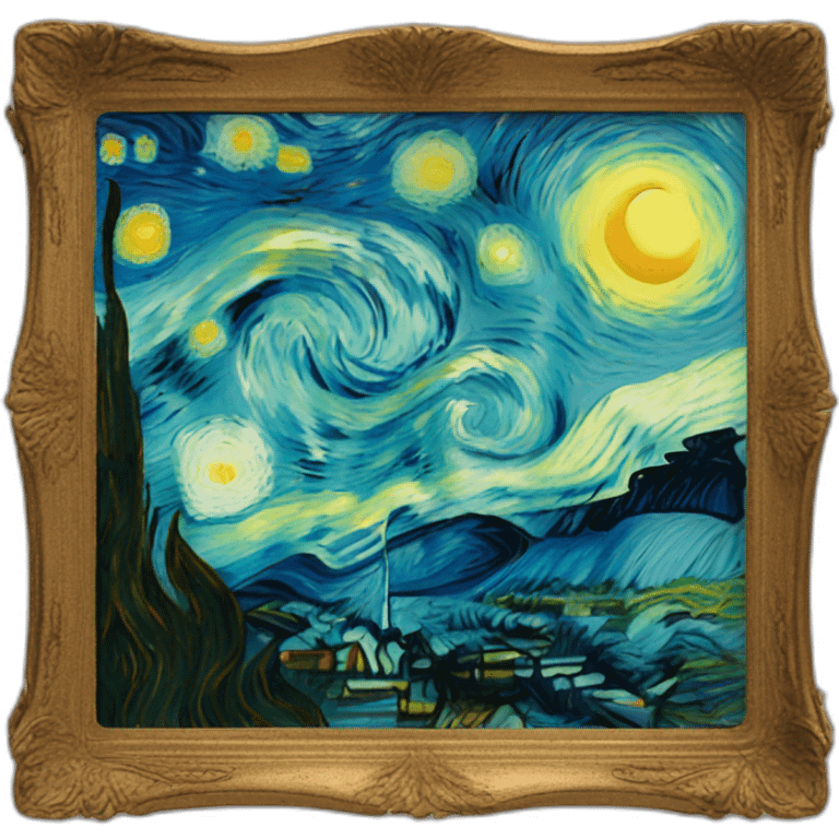 Van Gogh smurfy emoji