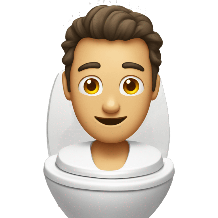 Man inside Skibidi toilet emoji