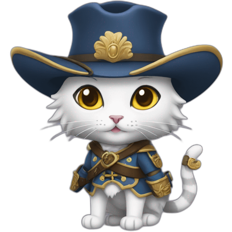 musketeer female cat emoji