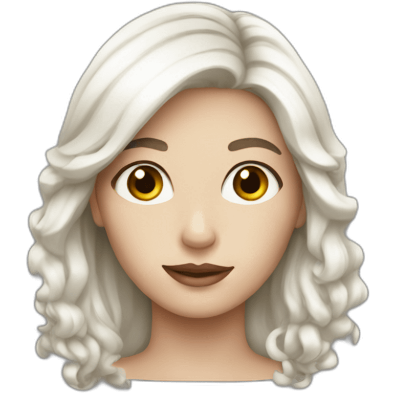 pretty white lady dark hair emoji