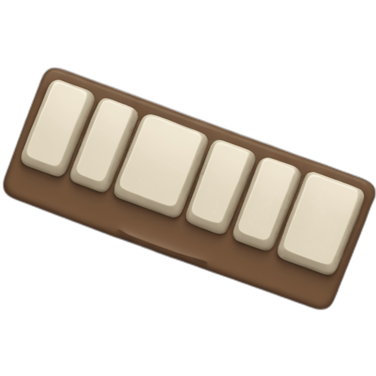 Keyboard with brown mud on it emoji