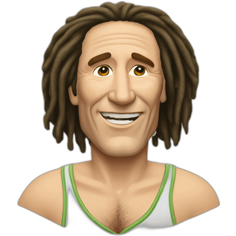 Gérard Depardieu dressed liké Bob marley emoji