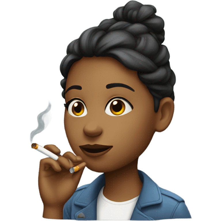 Girl with a cigarette  emoji