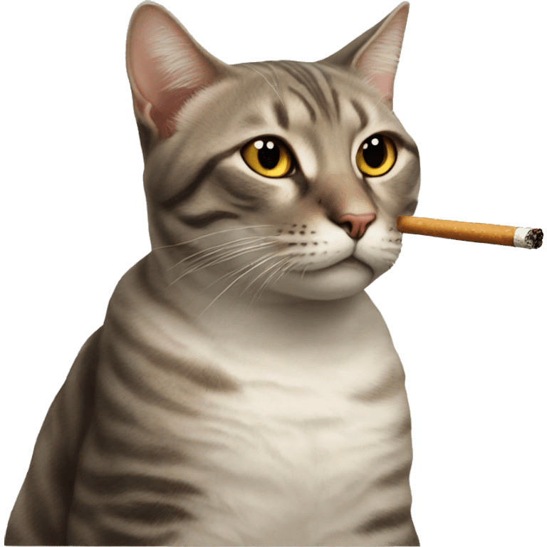 Cat with cigarette  emoji