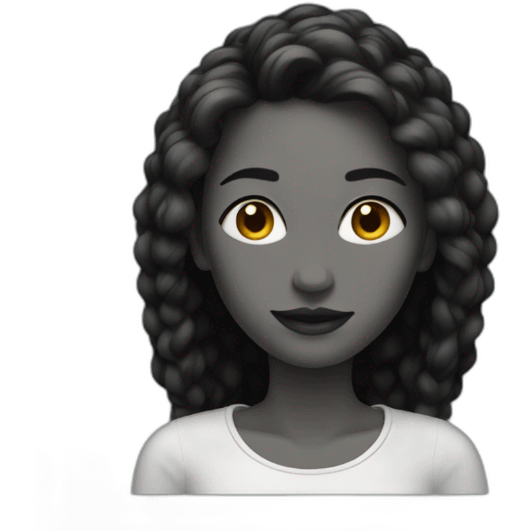 Tête de femme noir emoji