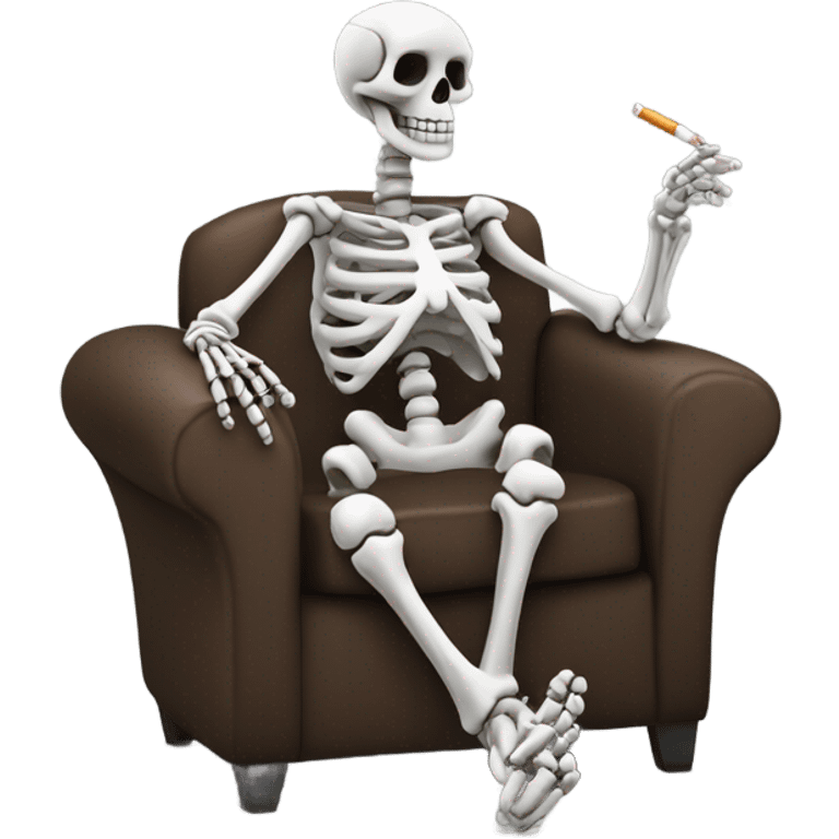 Skeleton smoking emoji