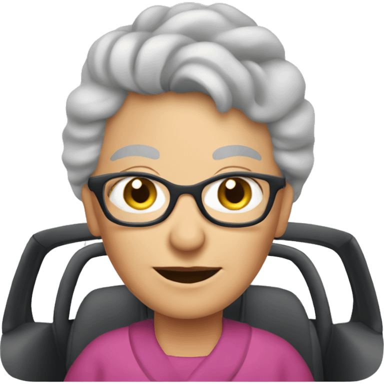 Grandma drives car emoji