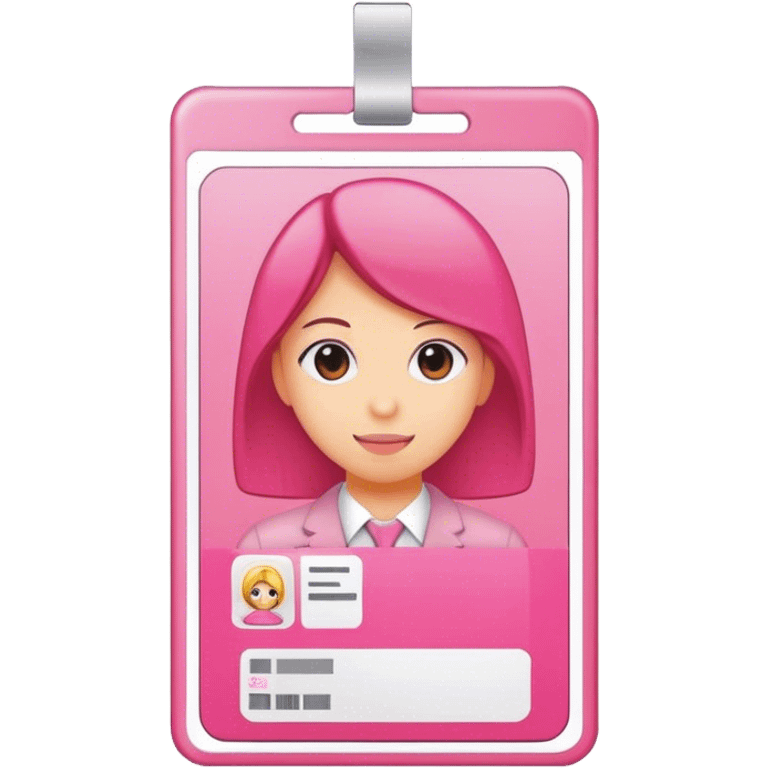 PINK ID CARD without the person emoji