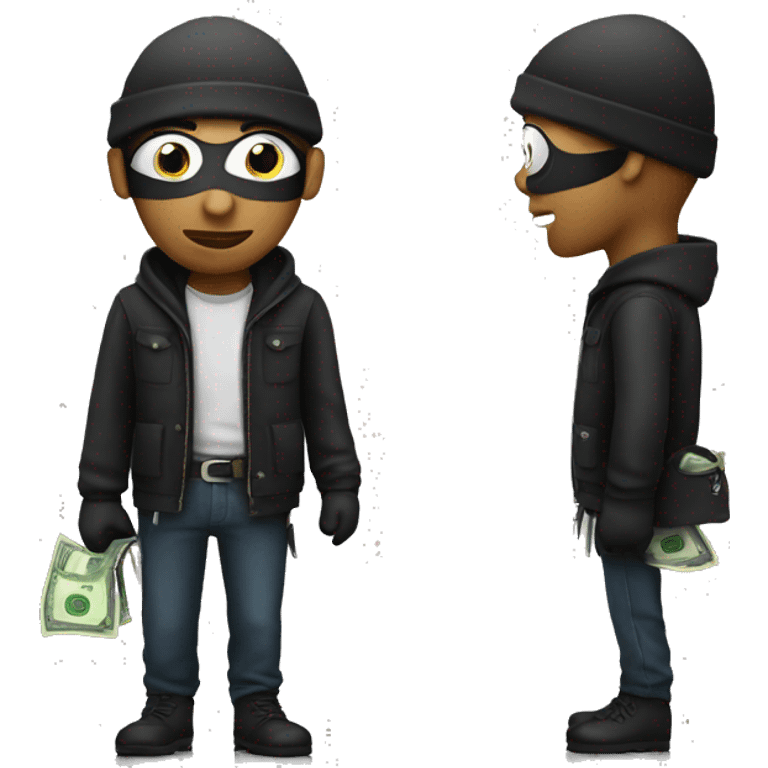 Robber with money bag emoji