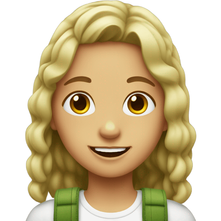 Girl with brace as olive  emoji