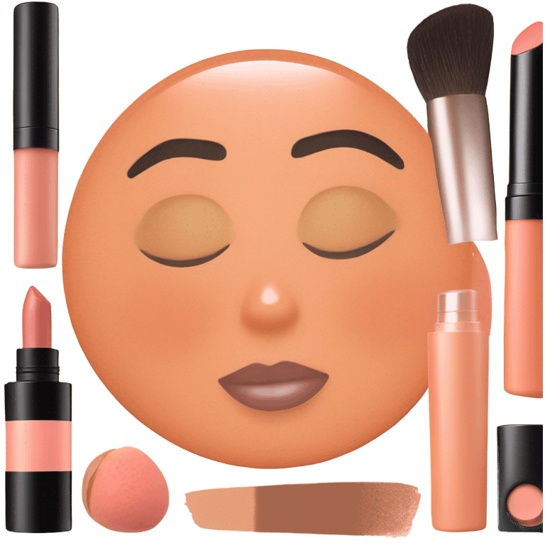 peach color makeup emoji