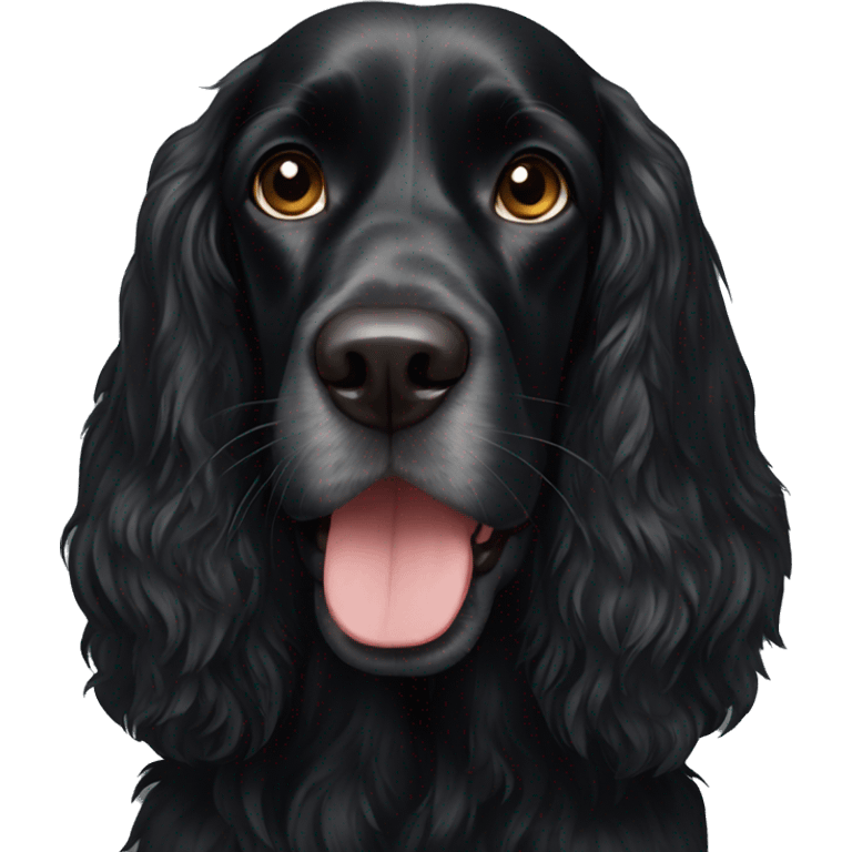 Black Russian spaniel emoji