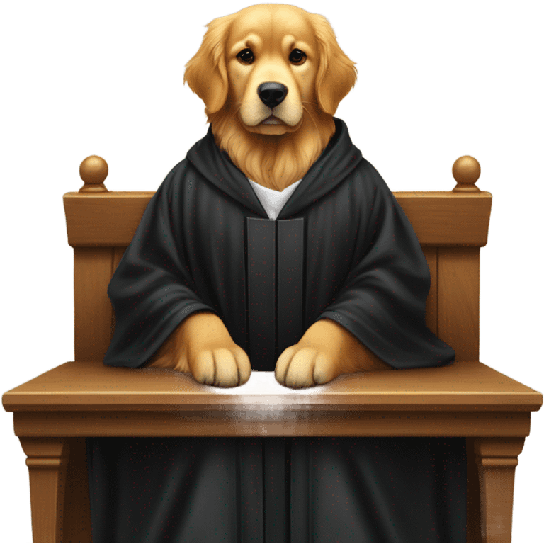 Golden retriever as Judge emoji