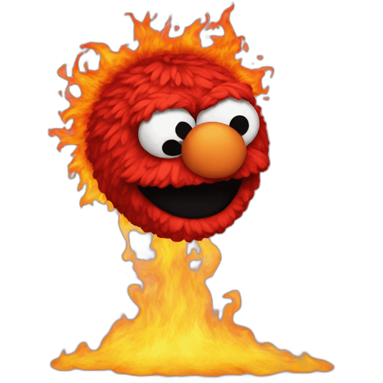 elmo on fire emoji