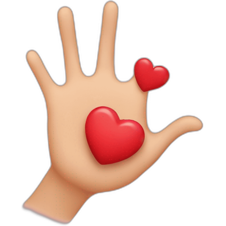 Coeur avec mains emoji