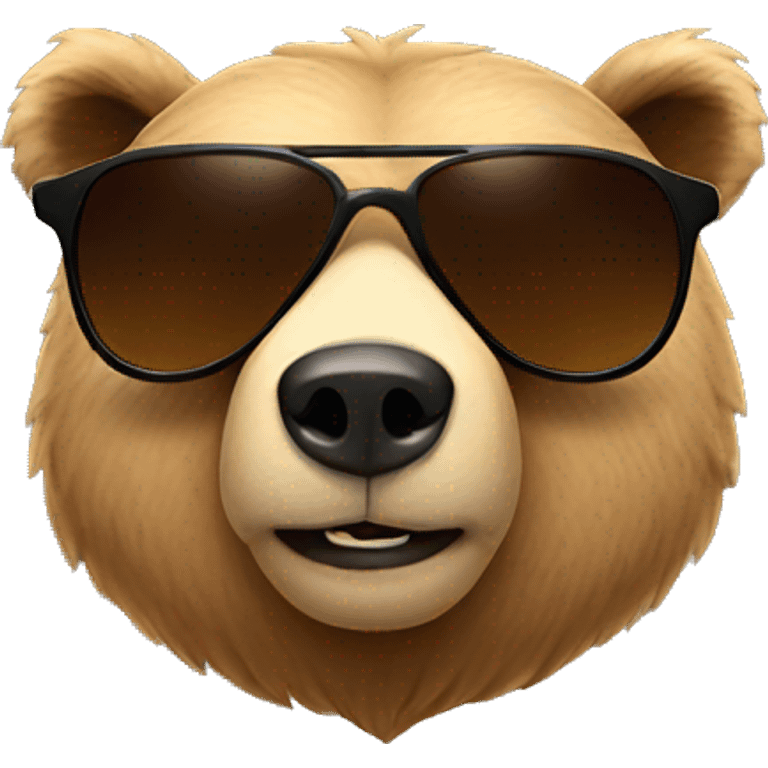 bear wearing sunglasses emoji